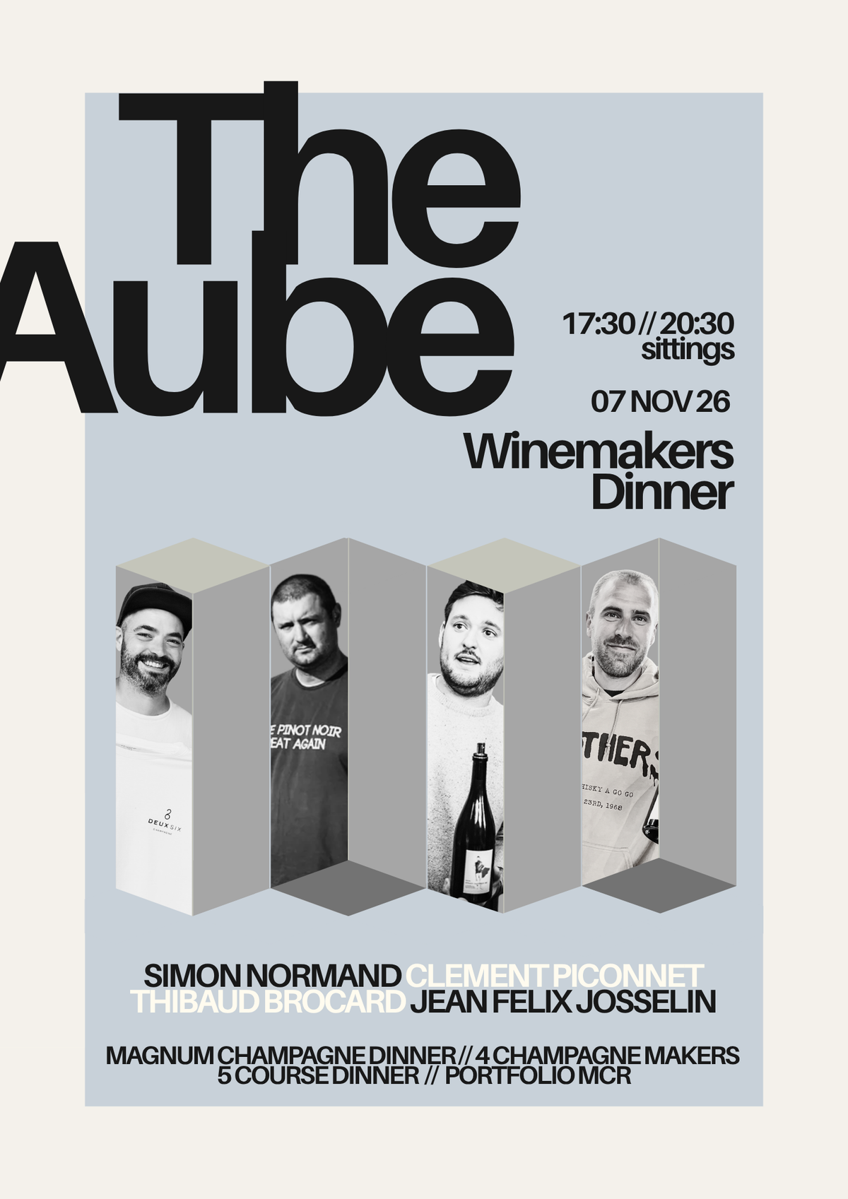 Champagne Magnums - Winemakers Dinner - The Aube!